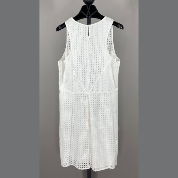 NEW Banana Republic Dress Women 12 white cocktail sheath preppy classic - Picture 8 of 10